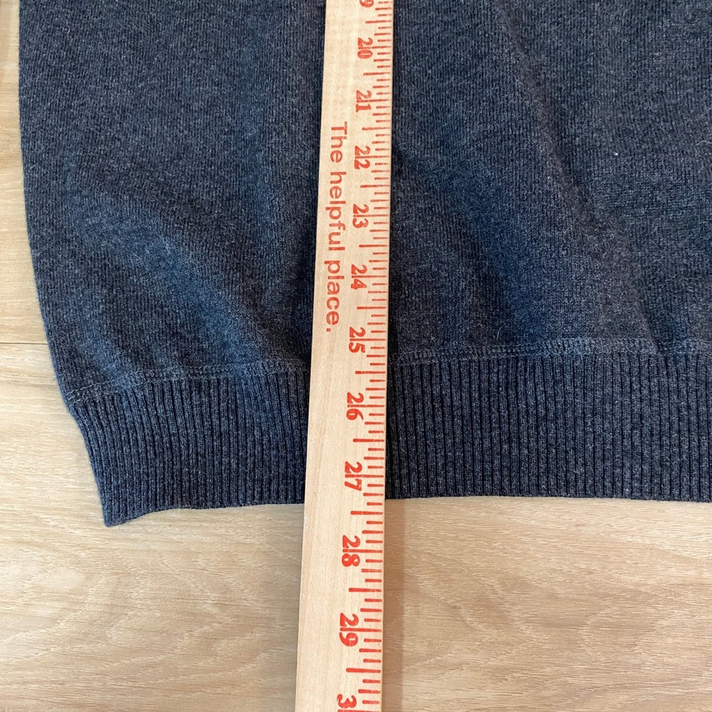 Nat Nast Luxury Originals Sweater Mens XL Charcoal Gray Cotton Cashmere 1/4 Zip - Picture 6 of 9